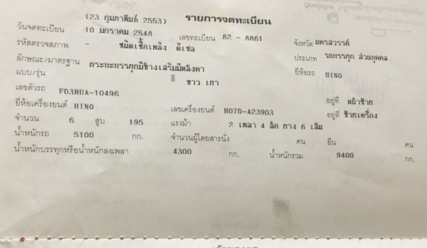 ขายรถ 6 ล้อ HINO FD 3H เครื่อง 195 แรง ยาว 5.50 ม ขายรถ 6 ล้อ HINO FD 3H เครื่อง 195 แรง ยาว 5.50 ม