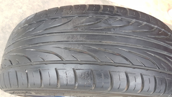 ล้อมือ2 TE37 ขอบ17สีบลู 4รู100 ยาง205/45/17ปี18  4 ล้อ