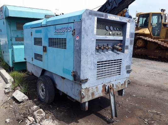 ปั้มลม AIRMAN : PDS390S ปี2006 7บาร์ พร้อมฐานล้อ นำเข้าตรงยกชุดจากญี่ปุ่นครับ