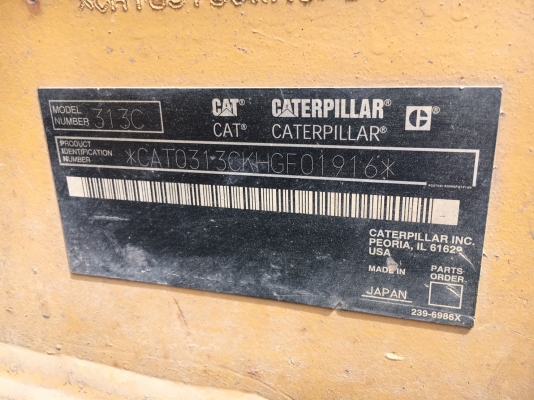 Caterpillar 313CCR ชั่วโมงน้อย นำเข้าจากญี่ปุ่น โทร. 080-6565422 (หนิง)