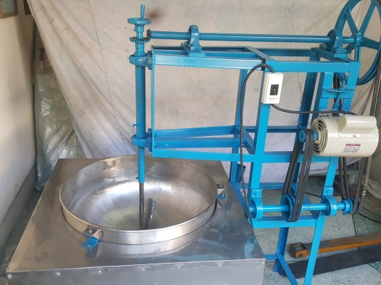 ขายเครื่องกวนใส้ขนม กินทุเรียน กะลาแม และขนมอื่นๆ หม้อกวนสแตนเลส30นิ้วพร้อมฝาปิด