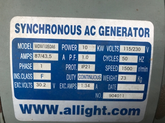 ลดกระหน่ำ!!ขายเครื่องปั่นไฟjapan 10kva (3เฟส380)-(2เฟส220) สวยเดิมจากญี่ปุ่นทำงานสมบูรณ์ทุกระบบ 125,000เท่านั้น