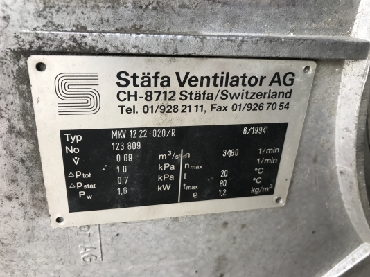 ขายโบลเวอร์แรงดันสูง ดูดฝุ่น-ดูดอากาศ Stafa Ventilator 3HP. 380V made in Switzerland โครงและใบพัดอลูมิเนียม สภาพสวยมาก หมุนนิ่ม ให้ลมแรง พร้อมใช้งาน มี 3ตัวครับ ราคาตัวละ 9,800 บาท