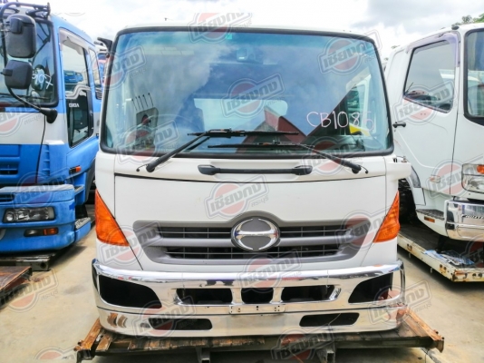 หัวเก๋ง HINO MEGA FC หัวแคบ สีขาวกันชนโครเมียม