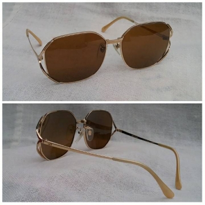 แว่นตาเจ้าบุญทุ่มจากเครือจักรภพอังกฤษ  ทองโกลด์ฟิลด์ 18K  สัดส่วนทองคำบริสุทธิ์ 75\%  อุ๊ต๊ะ !  ขนทองมาทั้งเหมือง !  หรูหรา - ล้ำค่าฝุด ๆ  ผลงานสร้างทศวรรษที่ &#039;80s  Vintage LYLE &amp; SCOTT handmade in Scotland, UK