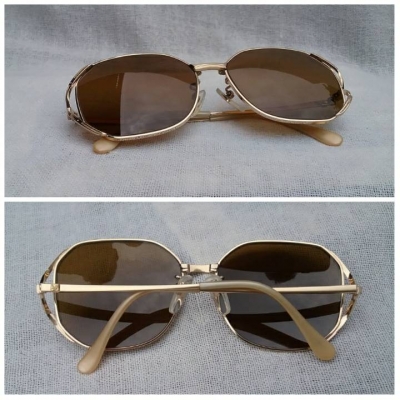 แว่นตาเจ้าบุญทุ่มจากเครือจักรภพอังกฤษ  ทองโกลด์ฟิลด์ 18K  สัดส่วนทองคำบริสุทธิ์ 75\%  อุ๊ต๊ะ !  ขนทองมาทั้งเหมือง !  หรูหรา - ล้ำค่าฝุด ๆ  ผลงานสร้างทศวรรษที่ &#039;80s  Vintage LYLE &amp; SCOTT handmade in Scotland, UK