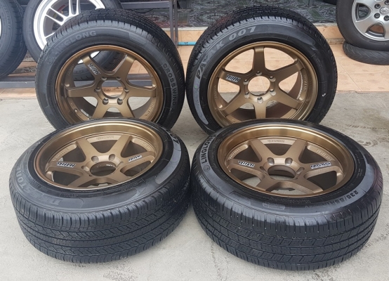 ล้อมือ2 TE37 ขอบ18 6รู 9.5+10.5 พร้อมยาง  4 ล้อ