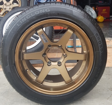 ล้อมือ2 TE37 ขอบ18 6รู 9.5+10.5 พร้อมยาง  4 ล้อ