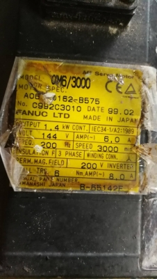 1,800 บ.ส่งถึงบ้านฟรี โทร 083-2000058 LINE ID: line832923 AC SERVO MOTOR ยั่ห้อ FANUC ใช้ทำตัวขับเคลื่อนของเครื่องจักรต่างๆ ของแขนกลหรือใช้ทำเป็นตัวผลิตไฟฟ้าจากการหมุนได้