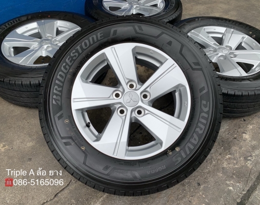 ล้อแม็กป้ายแดง Mitsu Triton รุ่นใหม่ล่าสุด ขอบ 16 พร้อมยางป้ายแดง 225-65-16 Bridgestone ปี 19