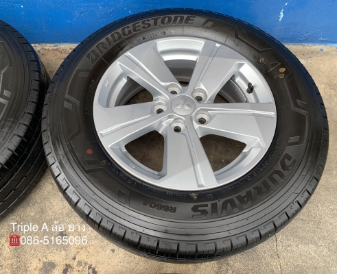 ล้อแม็กป้ายแดง Mitsu Triton รุ่นใหม่ล่าสุด ขอบ 16 พร้อมยางป้ายแดง 225-65-16 Bridgestone ปี 19