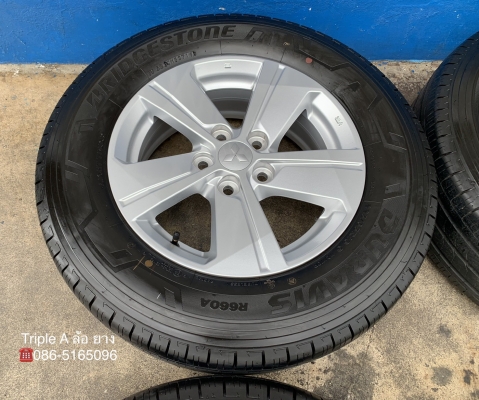 ล้อแม็กป้ายแดง Mitsu Triton รุ่นใหม่ล่าสุด ขอบ 16 พร้อมยางป้ายแดง 225-65-16 Bridgestone ปี 19