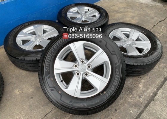 ล้อแม็กป้ายแดง Mitsu Triton รุ่นใหม่ล่าสุด ขอบ 16 พร้อมยางป้ายแดง 225-65-16 Bridgestone ปี 19