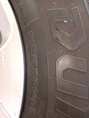 ขอบ16แถมยางบริสโตน215/65/16ปี16*3เส้นปึ10*1