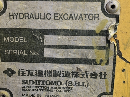 ขาย SUMITOMO SH75X-3 เก่านอกญี่ปุ่นราคา 850,000