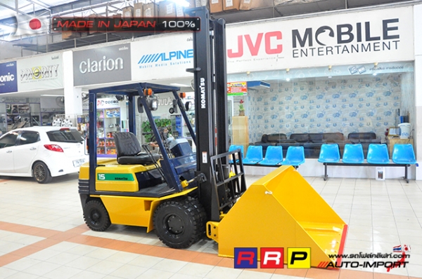 ขายรถโฟล์คลิฟท์มือสอง KOMATSU รุ่น FD15-15-312080 นำเข้าจากประเทศญี่ปุ่น 100\% ไม่เคยใช้งานในไทย