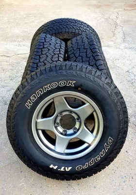 17500 ยาง HANKOOK AT 265/70/16 พร้อมล้อ LENSO มือสองสวยๆ