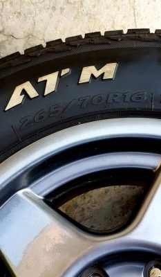 17500 ยาง HANKOOK AT 265/70/16 พร้อมล้อ LENSO มือสองสวยๆ