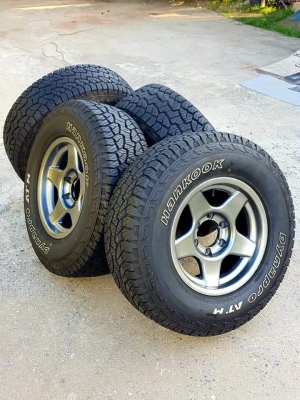 17500 ยาง HANKOOK AT 265/70/16 พร้อมล้อ LENSO มือสองสวยๆ