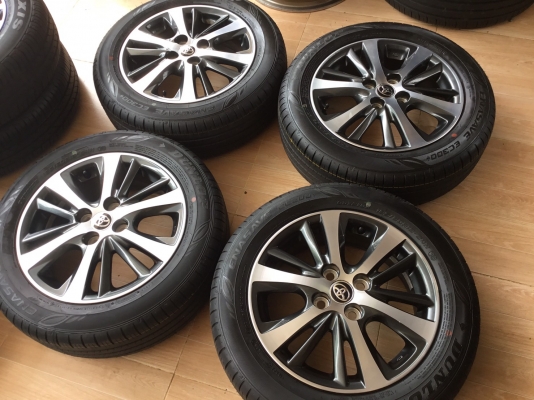 ล้อแม็กซ์ป้ายแดง Yaris 2019 พร้อมยาง Dunlop 185/60/15 ปี 19