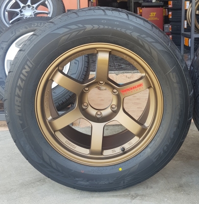 ล้อใหม่ขอบ18 TE37 SUV ก้านแดงพร้อมยางใหม่265/60/18 ปี19 ขอบ18 TE37 SUV ก้านแดง 6รู139 กว้าง9  ET0 ยาง265/60/18 ปี19 MAZZINI ***บริการเงินผ่อน บัตรAEON สอบถามรายละเอียดได้ครับ*** ราคาพร้อม เปลี่ยน ถ่วง  (ส่งต่างจังหวัด) (รับเทรินราคาร้าน) **รับบัตรเครดิตทุ