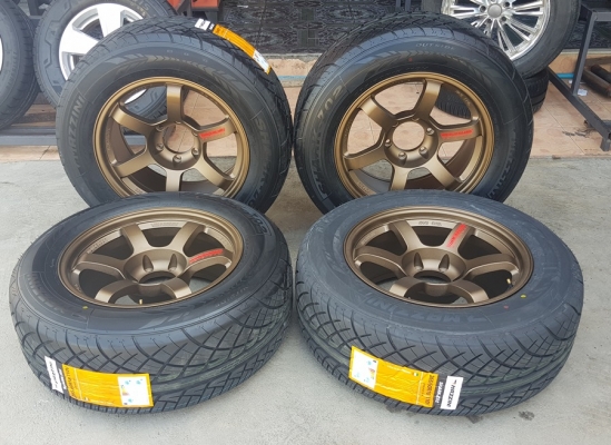 ล้อใหม่ขอบ18 TE37 SUV ก้านแดงพร้อมยางใหม่265/60/18 ปี19 ขอบ18 TE37 SUV ก้านแดง 6รู139 กว้าง9  ET0 ยาง265/60/18 ปี19 MAZZINI ***บริการเงินผ่อน บัตรAEON สอบถามรายละเอียดได้ครับ*** ราคาพร้อม เปลี่ยน ถ่วง  (ส่งต่างจังหวัด) (รับเทรินราคาร้าน) **รับบัตรเครดิตทุ