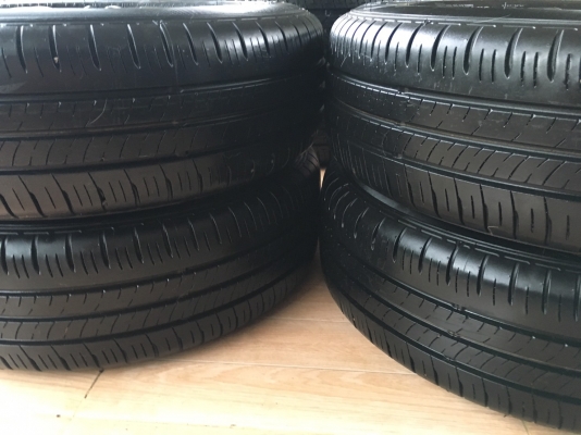 ล้อแม็กซ์ Mazda2 15 สีรมดำ พร้อมยาง Dunlop 185/65/15 ปลายปี 18