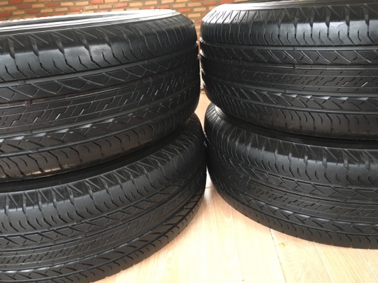 ล้อแม็กซ์ Toyota Vigo 17 สีรมดำแท้ สภาพเดิมๆ สวยๆ พร้อมยางบริดโตน 265/65/17 ปี 14