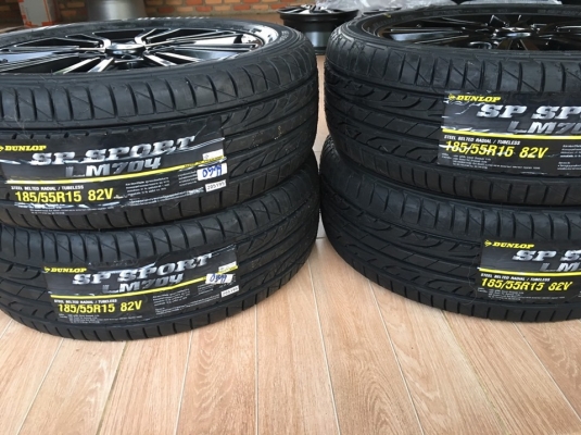 ล้อแม็กซ์ Mitsubishi Mirage ขอบ 15 พร้อมยางใหม่ Dunlop 185/55/15 ปี 19