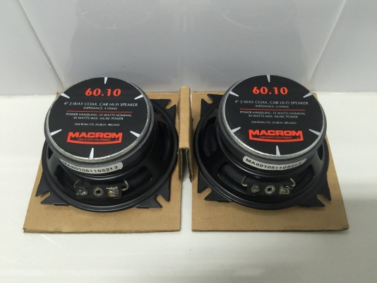 ขายลำโพง 4&quot; MACROM CUSTOM-FIT 60.10 แกนร่วม2ทาง