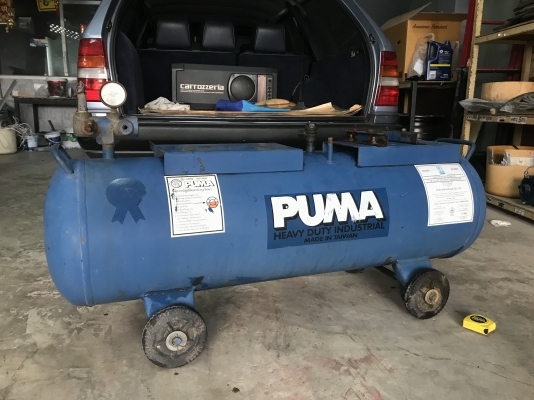 ขายถังลม PUMA air compressor ขนาด 150 ลิตร สภาพสวยมาก พร้อมล้อ