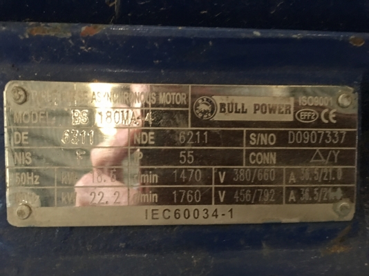 ปั๊มน้ำ 3 เฟส kawamoto  GEM-1255