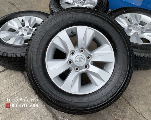 ล้อแม็กป้ายแดง Toyota Revo ขอบ17 พร้อมยางป้ายแดง 265-65-17 Yokohama รถออกปี 19 สวยกริ๊บๆ