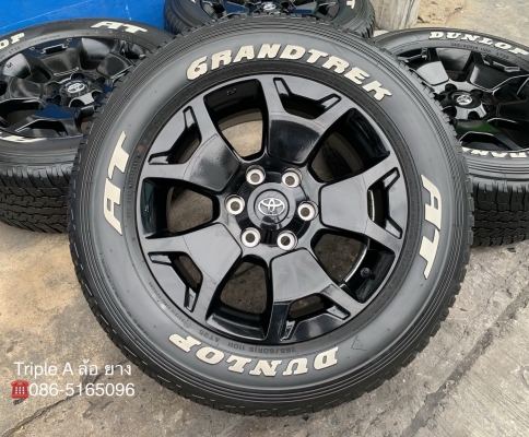 ล้อแม็กป้ายแดง Toyota Revo Rocco ขอบ 18 พร้อมยาง 265-60-18 Dunlop ลงพื้นปี 18 แม็กสวย ดอกยางหนาปึก