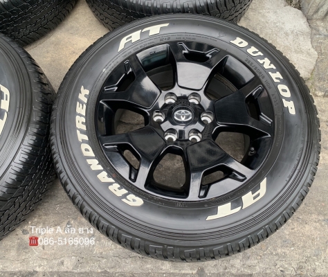 ล้อแม็กป้ายแดง Toyota Revo Rocco ขอบ 18 พร้อมยาง 265-60-18 Dunlop ลงพื้นปี 18 แม็กสวย ดอกยางหนาปึก