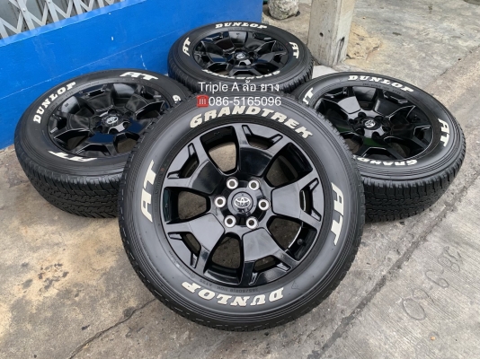ล้อแม็กป้ายแดง Toyota Revo Rocco ขอบ 18 พร้อมยาง 265-60-18 Dunlop ลงพื้นปี 18 แม็กสวย ดอกยางหนาปึก