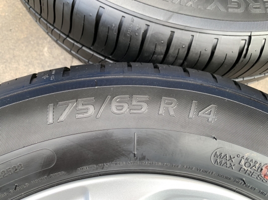ล้อแม็กป้ายแดง Honda Brio Amaze ขอบ 14 พร้อมยางป้ายแดง 175-65-14 Michelin ปี 19 ใหม่ยกห้าง