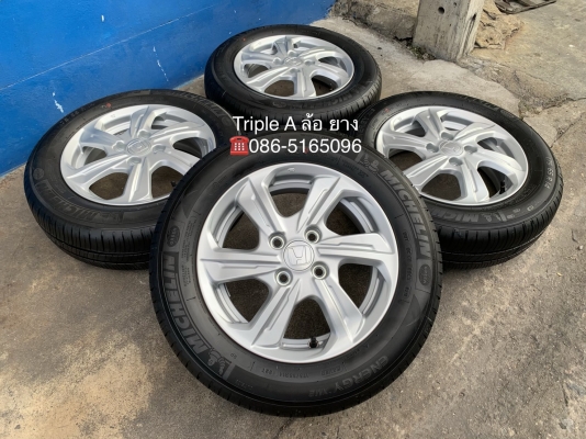 ล้อแม็กป้ายแดง Honda Brio Amaze ขอบ 14 พร้อมยางป้ายแดง 175-65-14 Michelin ปี 19 ใหม่ยกห้าง