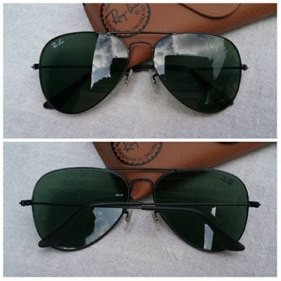 แว่นตา 'เรย์ - แบน - แสนสะท้าน' รุ่น 'สิงห์ดำ'  อิตาลีตัวแท้ !  จริงใจ - ไม่จิงโจ้ !  สภาพเทพ !  โมเดลคลาสสิค  'นักบิน - แมคอาร์เธอร์'  เลนส์กระจกคริสตัล ออริจินัล เรย์ - แบน G - 15  Authent