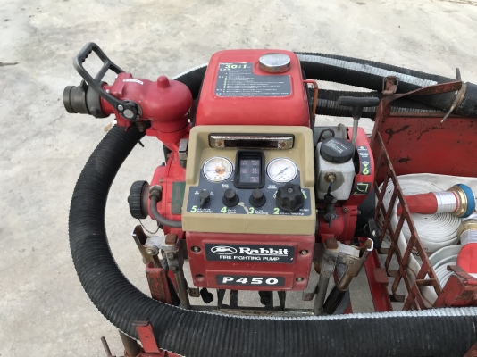 ขายเครื่องดับเพลิง Rabbit P450 มือ2 เก่าญี่ปุ่น พร้อมอุปกรณ์ครบชุดตามรูป