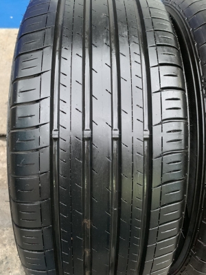 ล้อแม็ก Honda Civic FC ขอบ16 สีดำหน้าเงา พร้อมยาง 215-55-16 Dunlop ปี 17