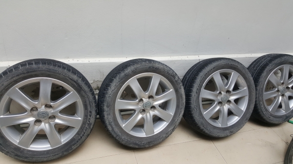 ถูกมาก แม็กติดรถ Toyota Vios พร้อมยาง Goodyear รุ่น Duraplus ขนาด 185/55R15