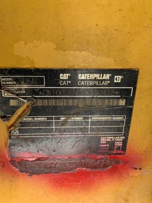 รถดัน BULLDOZER CATERPILLAR D5N S/N. CAT00D5NCCKT00418 รถดัน BULLDOZER CATERPILLAR D5N S/N. CAT00D5NCCKT00418