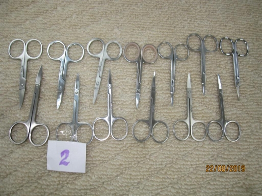 กรรไกรเล็ก Stainless คละแบบ สภาพยังดี (ชุดที่ 2) กรรไกรเล็ก Stainless คละแบบ สภาพยังดี (ชุดที่ 2)