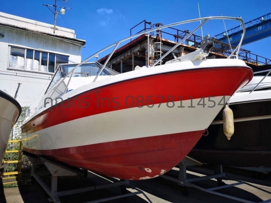 120 เรือญี่ปุ่น YAMAHA STR23 ขนาด23ฟุต เครื่องอินบอร์ด2ตัวเบนซิน เครื่อง3.0 95แรงม้า มีกว๊านสมอ มีสุ