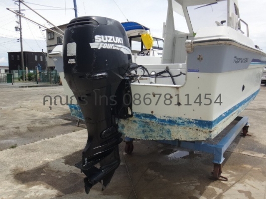 119 เรือตกปลาญี่ปุ่นเดินรอบลำ24ฟุต YANMAR TOPRUN24 เครื่องเอาท์บอร์ด90แรง โฟร์