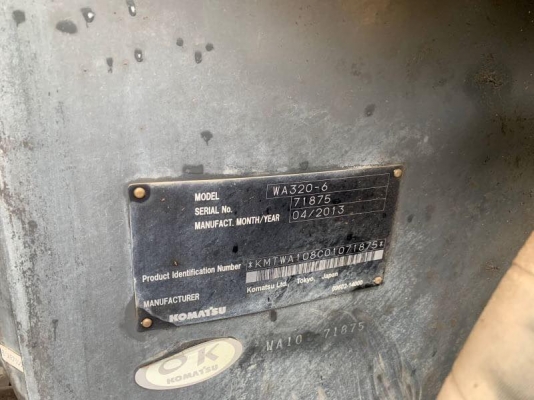 รถตัก Komatsu WA320-6 10981 HR รถตัก Komatsu WA320-6 10981 HR