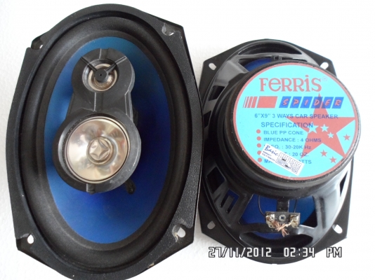 ขายลำโพงferris 6*9มือสองเสียงดี  500พร้อมส่ง