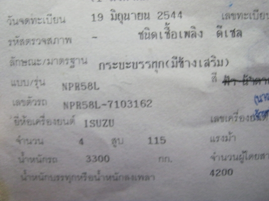 ขาย 6ล้อดั้ม NPR 115 พร้อมใช้งาน 550000 บาท ขาย 6ล้อดั้ม NPR 115 พร้อมใช้งาน 550000 บาท