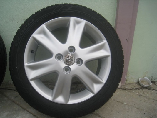 ขายล้อแม็กเดิม toyota yaris 16"x6"  4/100 et51 +ยางปี11 (081-3747940)